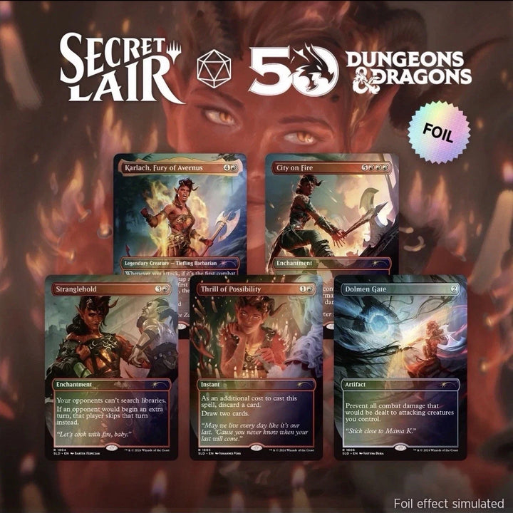 Secret Lair Drop: Secret Lair x Dungeons & Dragons: Karlach's Rage - Rainbow Foil Edition sold by Crossover Games